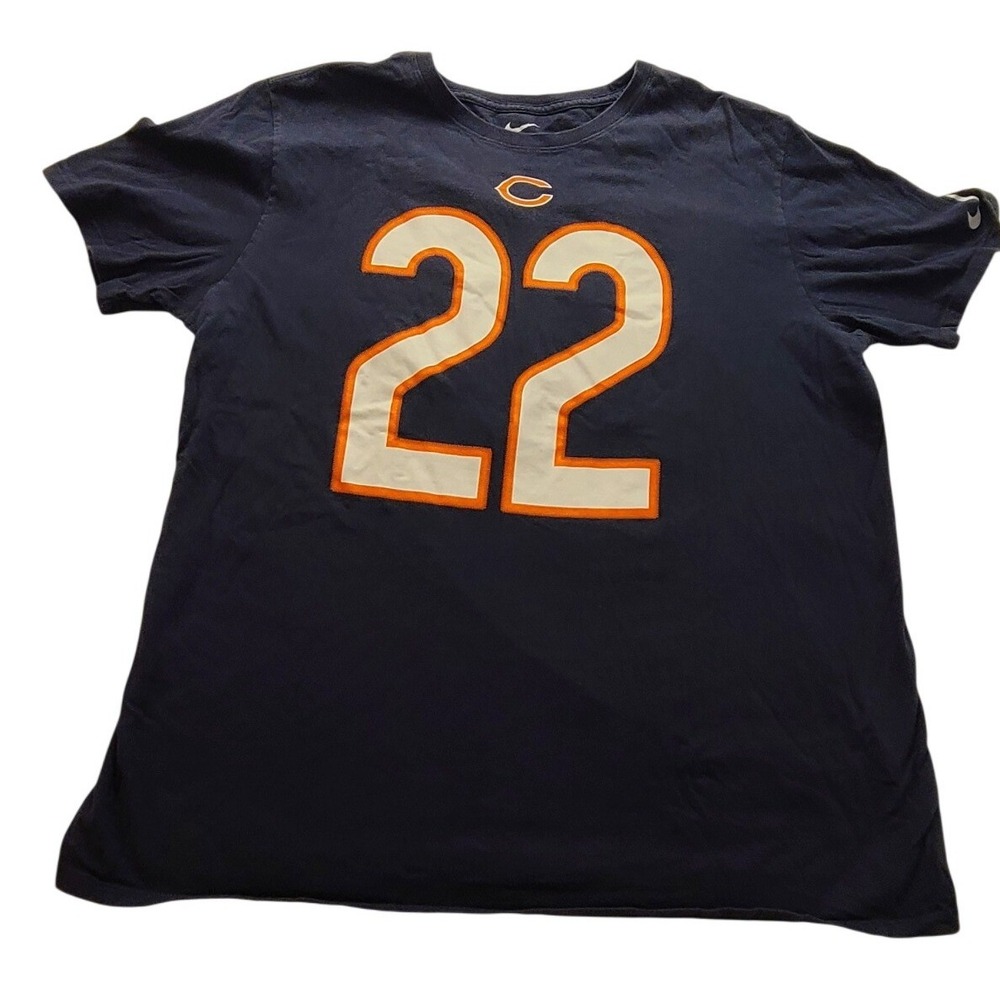 Nike Chicago Bears Mens XL Navy Blue Number 22 Athletic Cut Short Sleeve T-Shirt